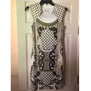 Arden B White and Gold dress
